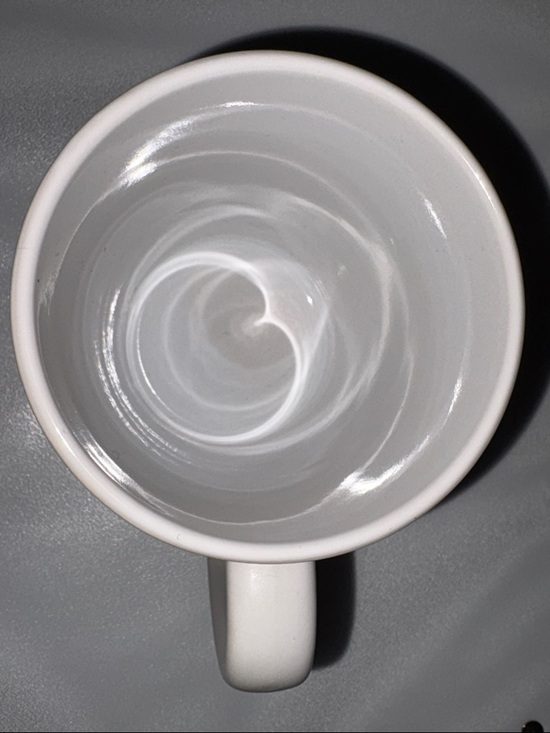 Classic Matte White Ceramic Coffee Mug Cup Glossy Interior - Picture 3 of 3